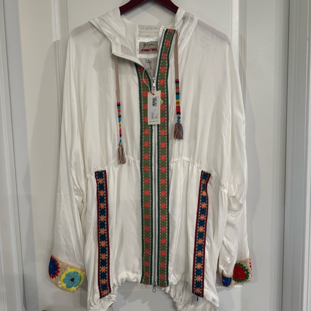 Johnny Was Pintora Crochet Full Zip Jacket